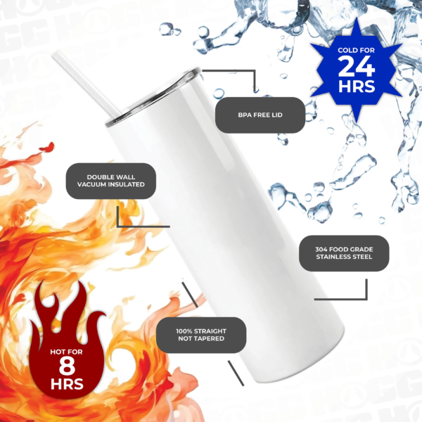 Custom Stainless Steel DUO Sports Water Bottle and Tumbler - 20oz - Image 3